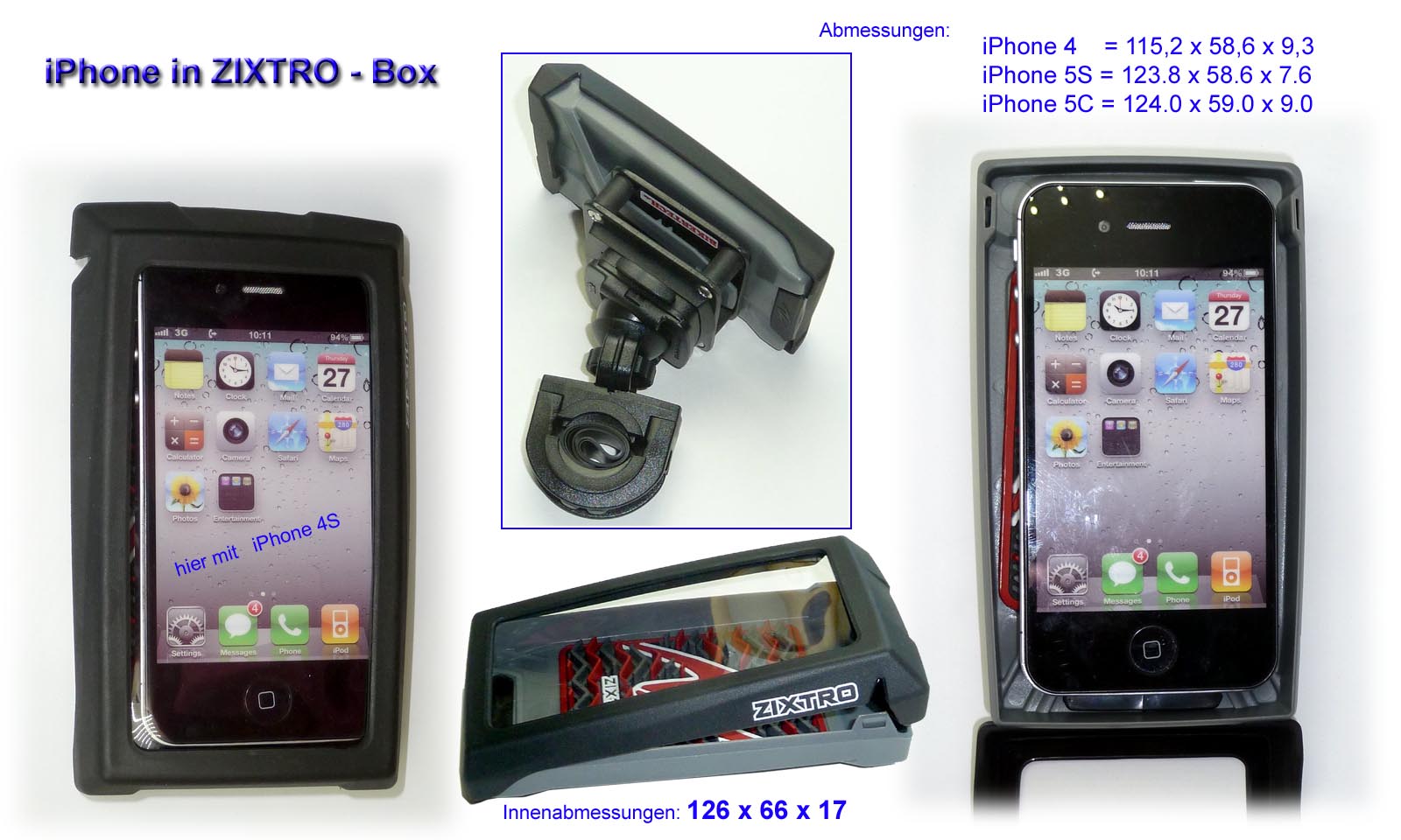 iPhone Motorradhalterung Fahrradhalterung Velo Bike holder mount Defy